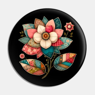 Stitched flower Pin