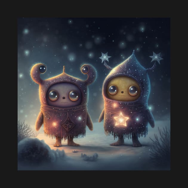 Space Monsters for Christmas by AICreateWorlds