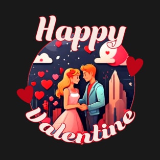 Valentines day couple illustration T-Shirt