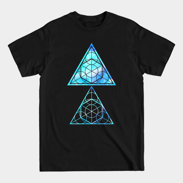 Blue Triangles - Sacred Geometry - Triangle - T-Shirt Blue Triangles - Sacred Geometry - Triangle - T-Shirt