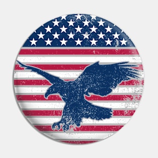 American Flag with Eagle Pin