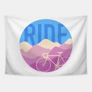 Ride - Road Bike Vintage Colors Tapestry