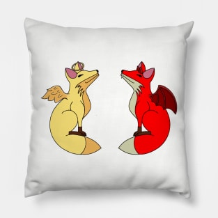 Divine and Diabolic Foxes - basic Pillow