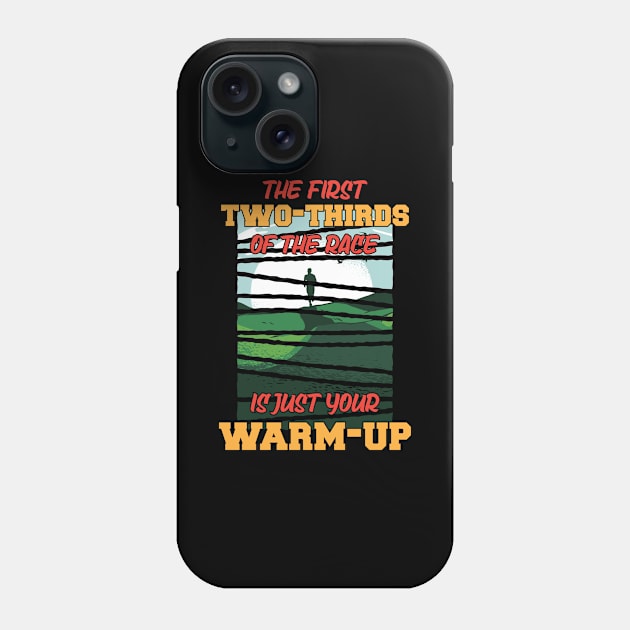 Funny Marathon Running and Cross Country Trail Runner Phone Case by Riffize