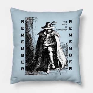 Remember Remember Guy Fawkes Day Vintage Illustration Pillow