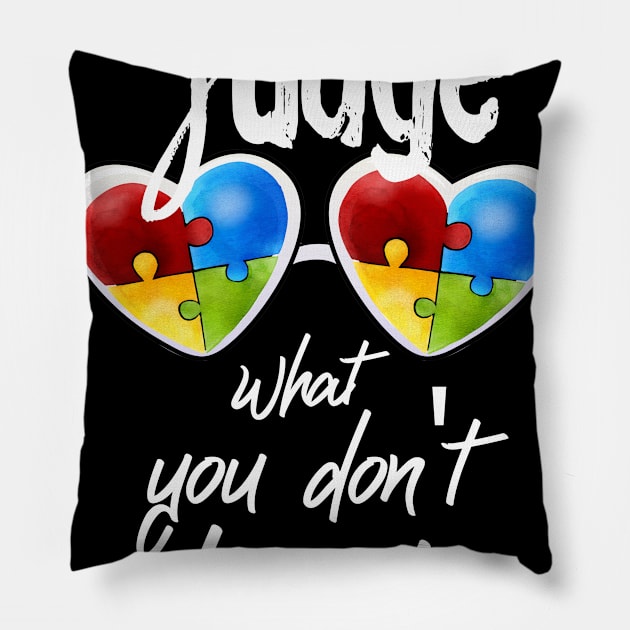 Autism Awareness Gift Design For Autistic Kids Awareness Pillow by NiceTeeBroo