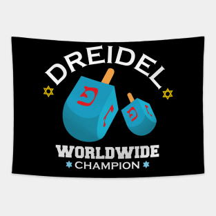 Dreidel Worldwide Champion Funny Hanukkah Tapestry