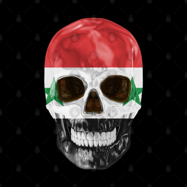 Syria Flag Skull - Gift for Syrian With Roots From Syria by Country Flags