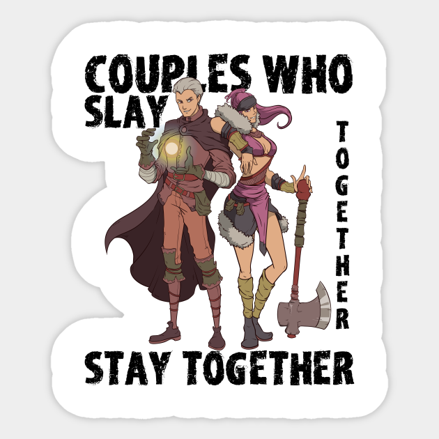 Roleplaying Rpg Couple Gift Valentines Day Wizard Barbarian Roleplaying Sticker Teepublic As a side note, which characters have the potential to be one of. roleplaying rpg couple gift valentines day wizard barbarian