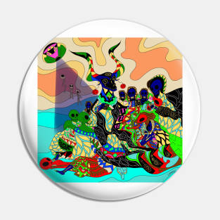 business with witches and aliens ecopop classic remix art Pin