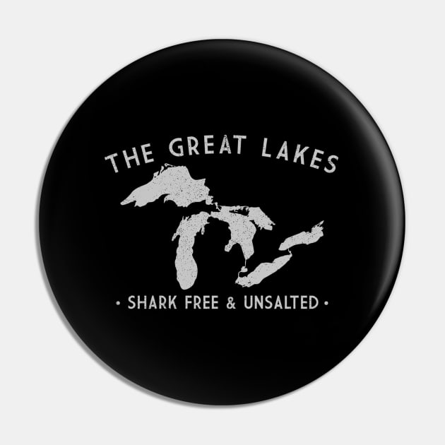 Great Lakes Shark Free And Unsalted Sweat Pin by Weirdcore