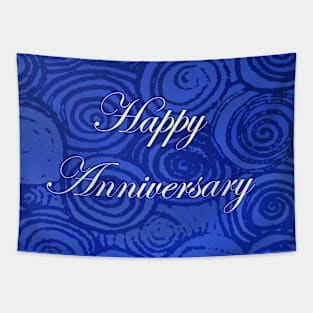 Anniversary Swirls Blue Tapestry