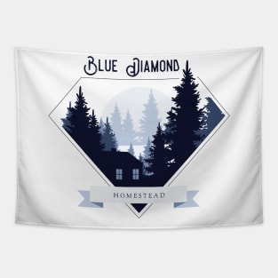 Blue Diamond Homestead Tapestry