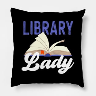 Library Lady Design for Book Lovers, Librarians, & Book Club Members Pillow