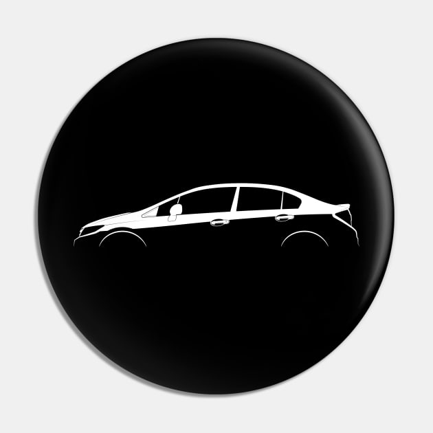 Honda Civic Si (FB) Silhouette Pin by Car-Silhouettes