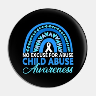 No Excuse For Abuse Child Abuse Prevention Awareness Month Pin