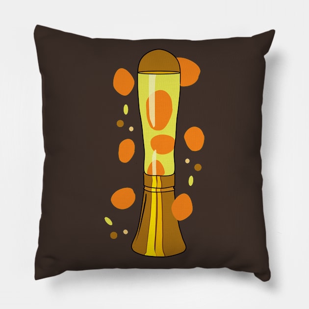 Retro Lava Lamp Pillow by desperateandy