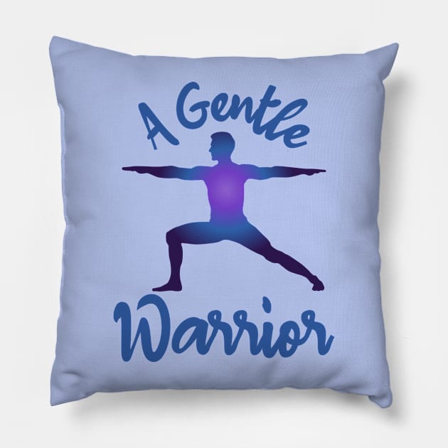 A Gentle Warrior Yoga Pose Pillow by RongWay