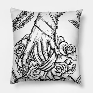 dirty hand Pillow