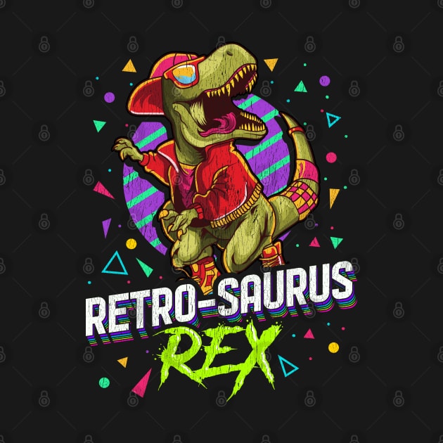 Retro Saurus T Rex Dinosaur Cool by E