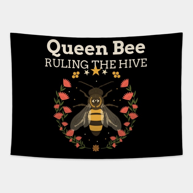 Queen bee ruling the hive, Beekeeper women, Beekeepers, Beekeeping,  Honeybees and beekeeping, the beekeeper Tapestry by One Eyed Cat Design