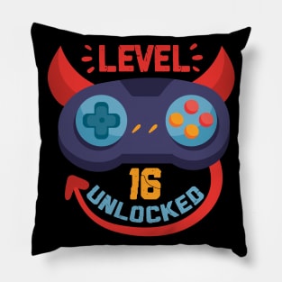 Level 16 Unlocked Pillow