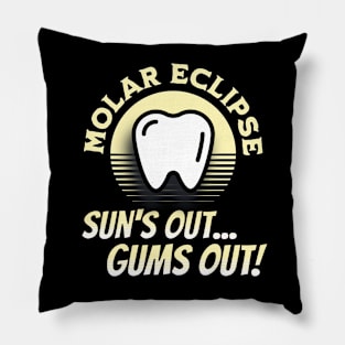 Funny Dentist Eclipse Astronomy Dental Student Design Pillow