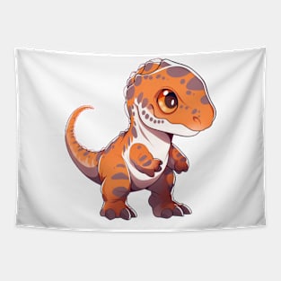 Cute Allosaurus Chibi Style Tapestry