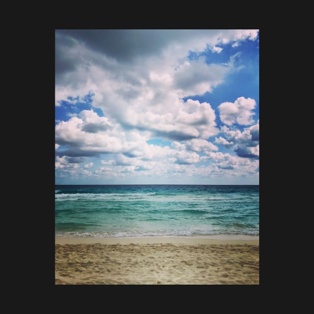 Beach, Ocean and Sky in Cancun by ephotocard