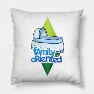 The Sims Family Oriented Pillow