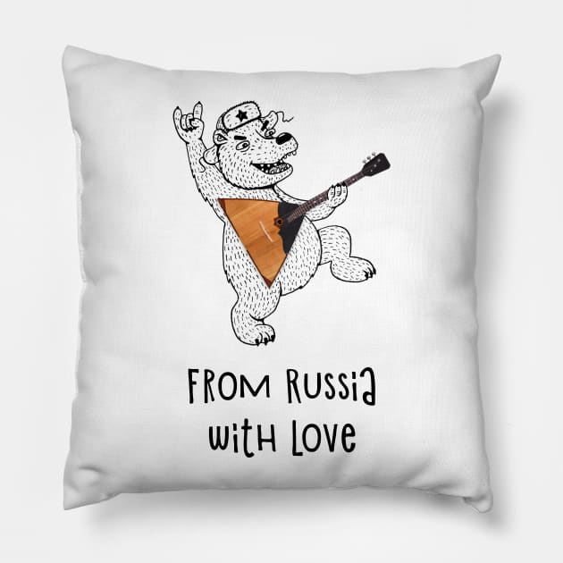 Russian Bear Pillow by metlitskiy