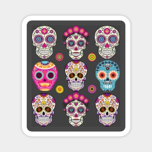 Day of the Day Dia de los Muertos Magnet