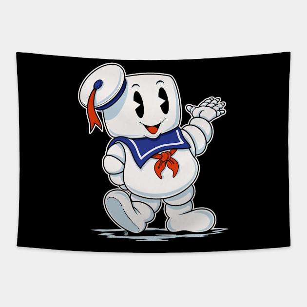 RETRO STAY-PUFT Tapestry by FernandoSala