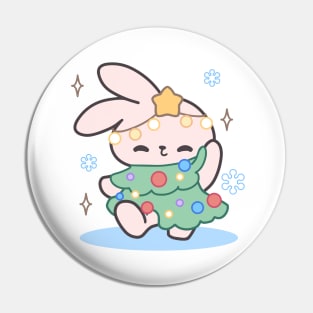 Bunny Chirstmas Tree Pin