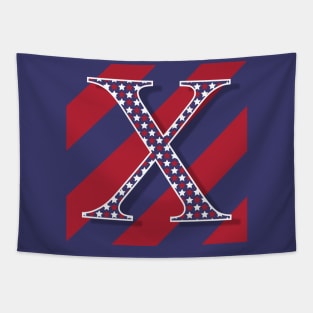 Old Glory Letter X Tapestry