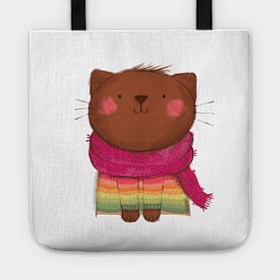 Red Scarf Kitty Tote