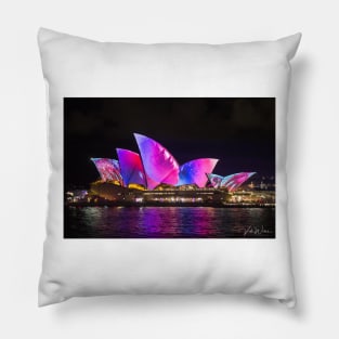 Sydney Opera House during the Vivid Festival. Pillow