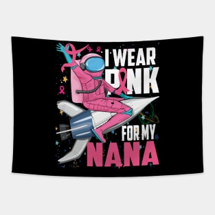 I Wear Pink For My Nana Breast Cancer Awareness Grandma Kids Tapestry