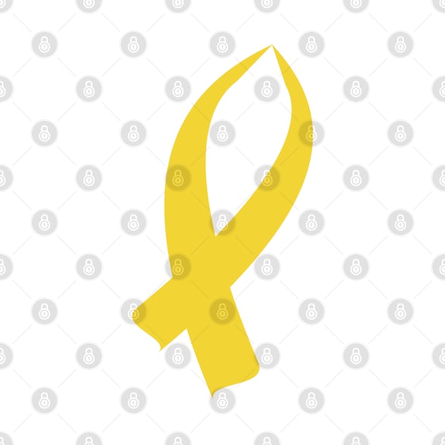 Awareness Ribbon (Gold) by BlakCircleGirl