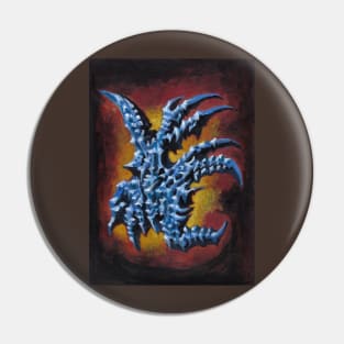 ABSTRACT BLUE CLAW Pin