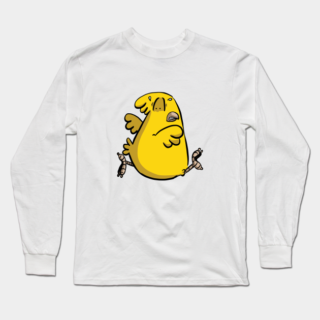 Cute Scared Chicken Run poultry - Chicken Funny - Long Sleeve T-Shirt |  TeePublic