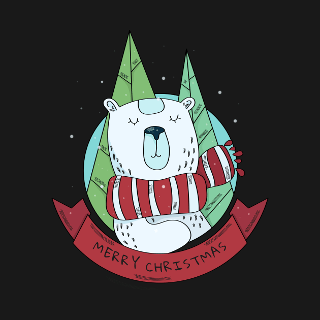 Merry Christmas Polar Bear by sydorko