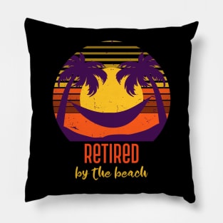 Retired By The Beach T-Shirt Pillow