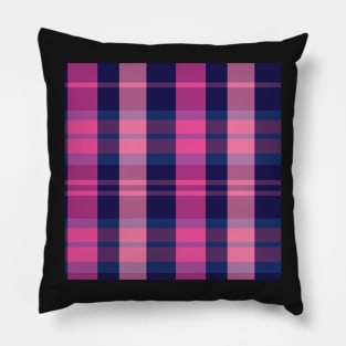 Vaporwave Aesthetic Evander 1 Hand Drawn Textured Plaid Pattern Pillow