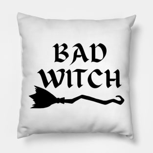 Bad Witch Halloween Cute Graphic Design Minimalistic Pillow