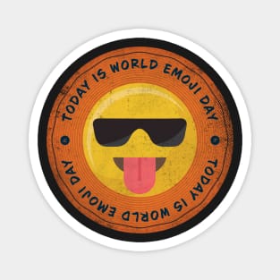 Today is World Emoji Day Badge Magnet