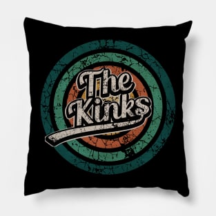 The Kinks // Retro Circle Crack Vintage Pillow