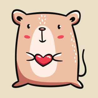 Mouse With Heart T-Shirt