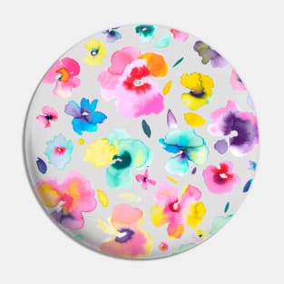 Tropical Flowers Multicolored Pin