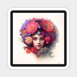 Stunning Beautiful Fantasy Flower Girl Magnet